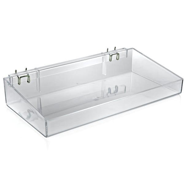 16" W Open Tray for Pegboard or Slatwall, PK2